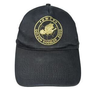 NWTF Golden Gobbler 2003 Slideback Hat Black One Size Embroidered Vintage USA